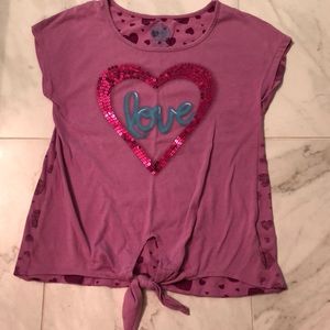 Light Purple ‘love’ Shirt With Heart